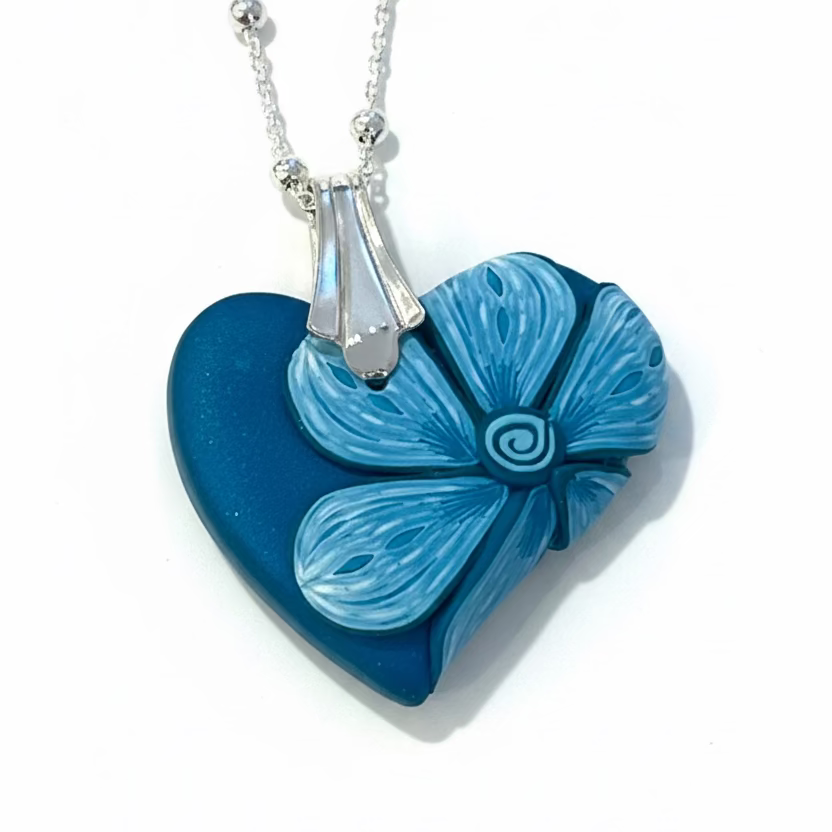 Mini heart | Bloom | Tranquility |Teal