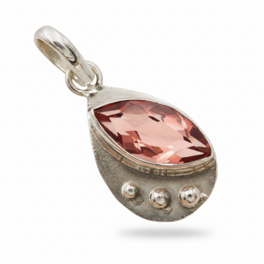 Flawless 4 Carat Pink Amethyst | 925 Solid Sterling Silver Pendant