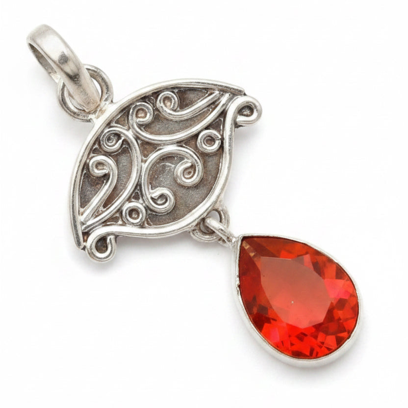 Sterling silver Pendant 925. | Tourmaline Quartz 5 CT 1 3/4 “ long