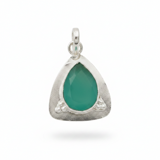 Natural 6 Carat Aquamarine Chalcedony Sterling silver 925 Pendant