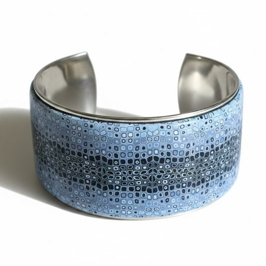 Blue Denim |Wide Hand Sculpted Cuff | Mosaic