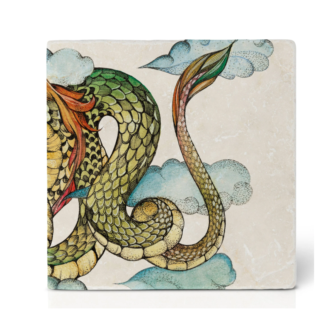 Natural stone art tile  "Dragon 2"