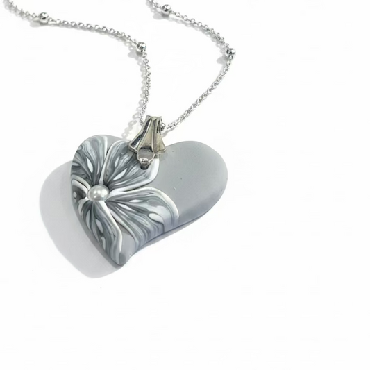 Bloom Mini Heart : Grey Cashmere