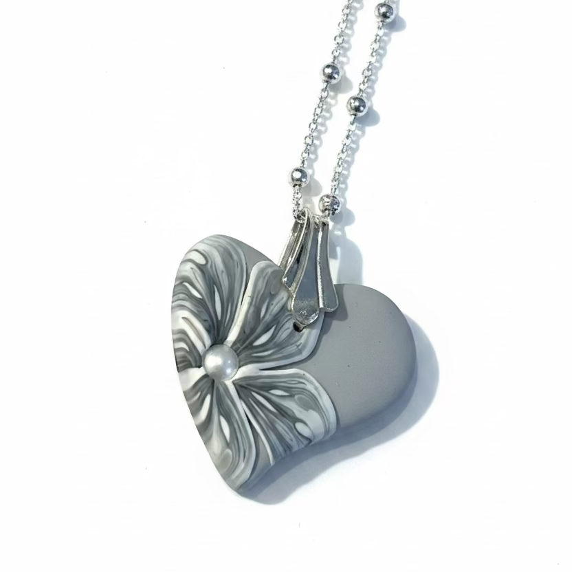 Bloom Mini Heart : Grey Cashmere