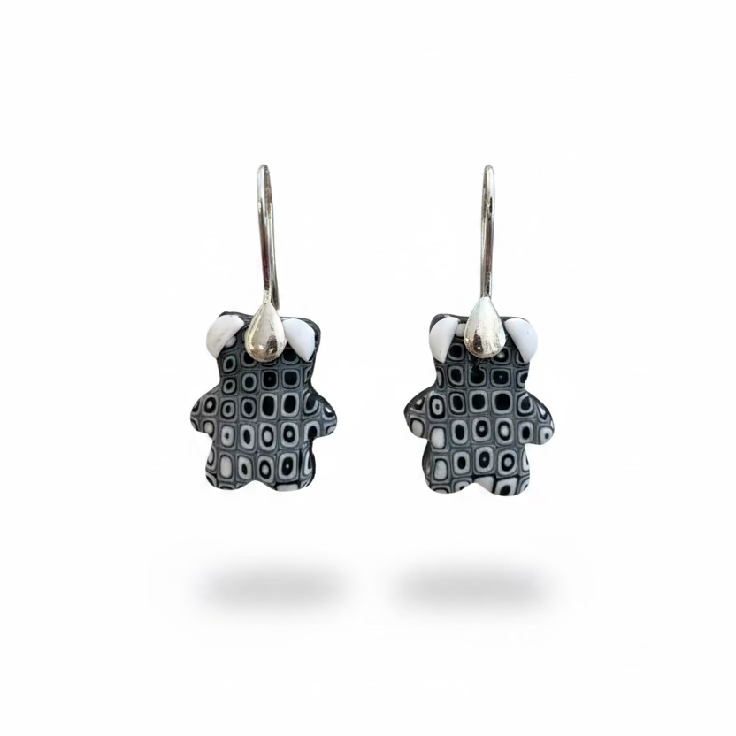 Monochrome | Teddy Bear Earrings