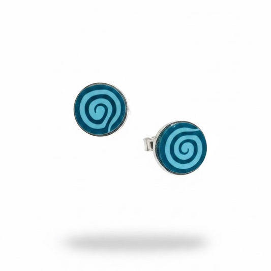 Tranquility | Stud Earrings 8mm | Swirl