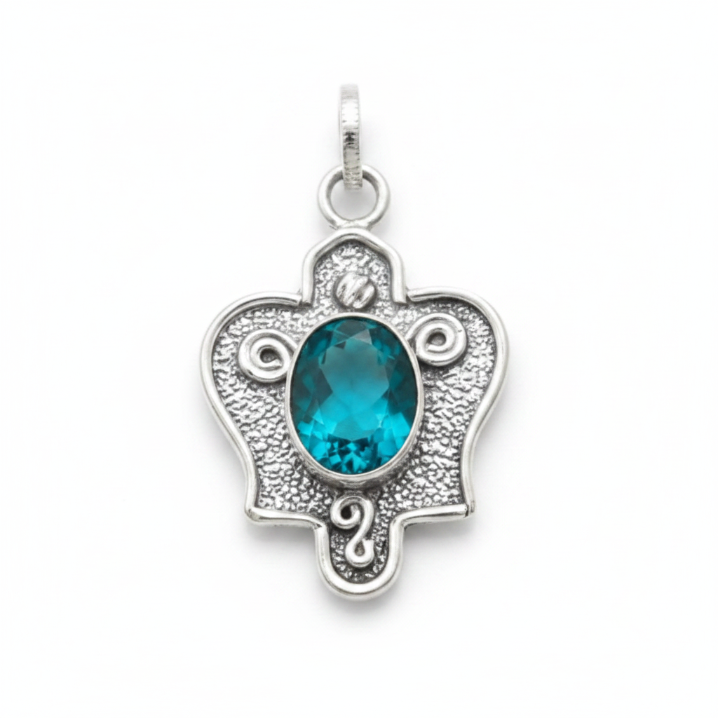 2 carat Luminous Apatite |  Solid Sterling 925 Silver