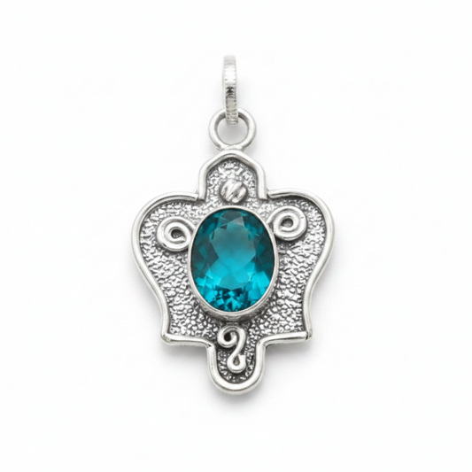 2 carat Luminous Apatite |  Solid Sterling 925 Silver