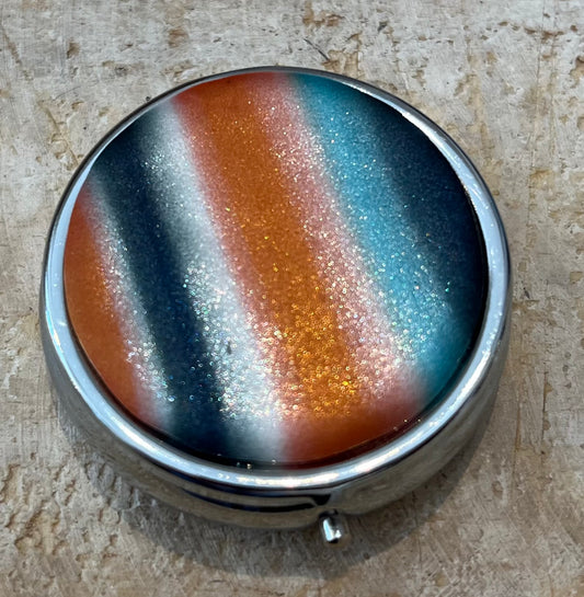 “Moroccan Spice” embellished  50mm Vitamin~ Pill box by Stephanie Fraselle - Artisan Jewellery Design
