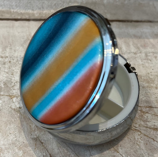 “Moroccan Spice” embellished 60mm Vitamin~ Pill box by Stephanie Fraselle - Artisan Jewellery Design