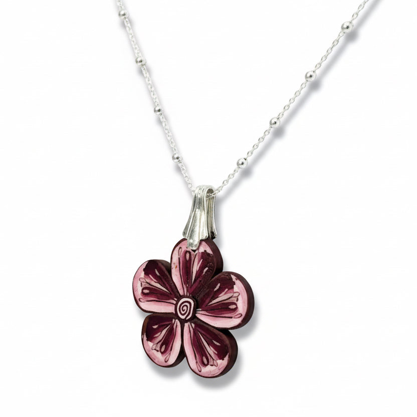 Flower Pendant|Hues|Crimson