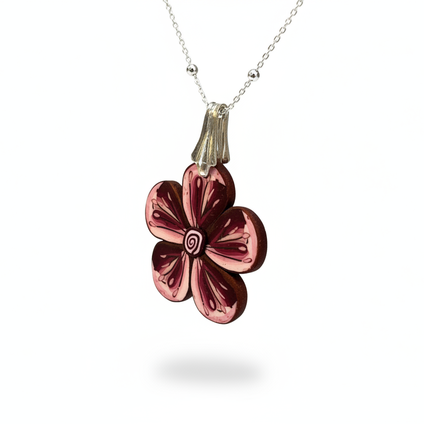 Flower Pendant|Hues|Crimson