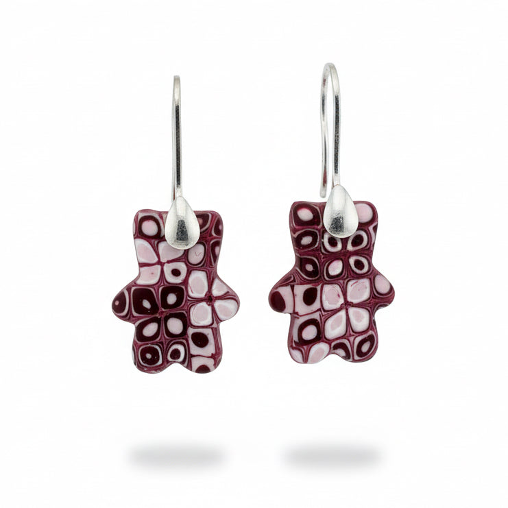 Hues | Crimson Teddy Bear Earrings