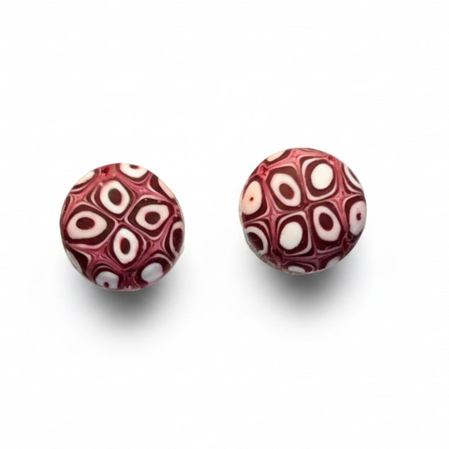 Hues | Crimson Stud Earrings