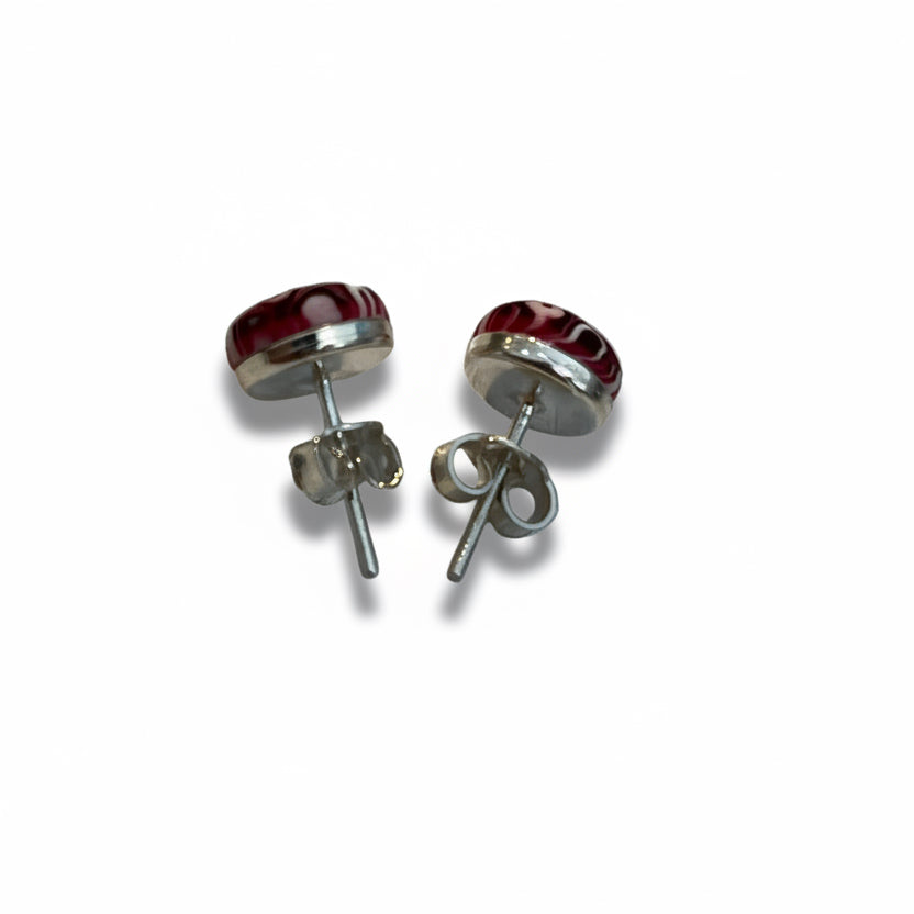 Hues | Crimson Stud Earrings