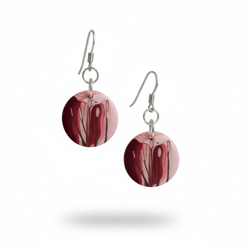 Hues | Crimson Petal Earrings