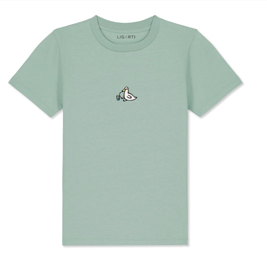 Best Organic Super Soft Childs Unisex T-shirt -Embroidered - Sippy Duck