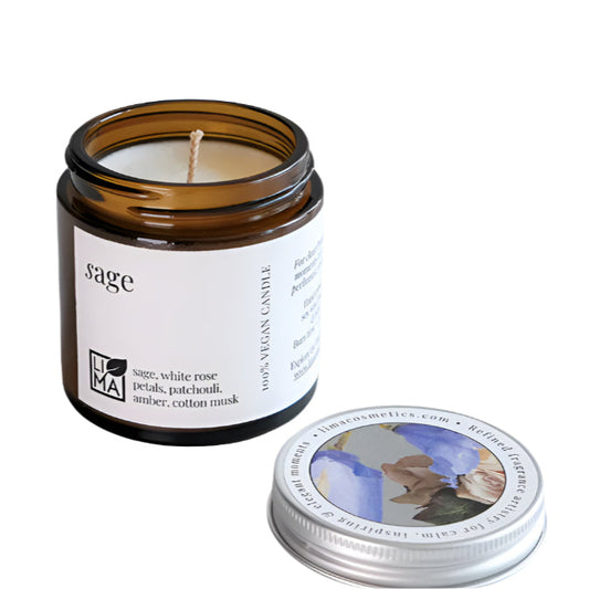 The Sage Candle – Herbal Vegan Soy Candle with a gentle herbal spa scent