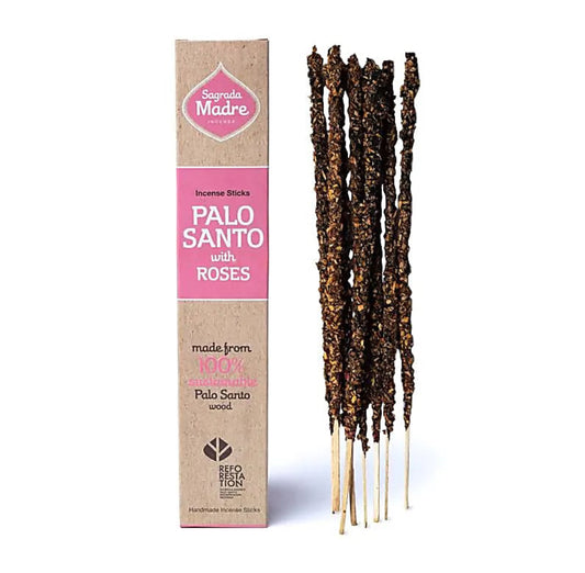 Sagrada Madre Palo Santo incense with Roses