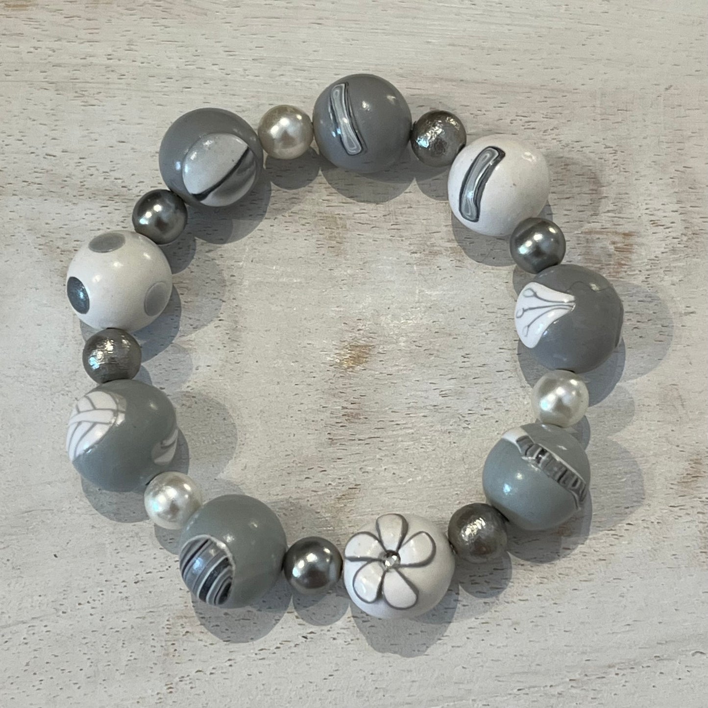 White Blossom Empress Bracelet by Stephanie Fraselle - Artisan Jewellery Design