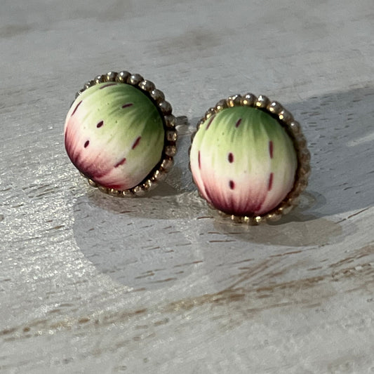 “Enchanted Garden” 925 STERLING SILVER  EARRING STUDS - handmade  - by Stephanie Fraselle - Artisan Jewellery Design