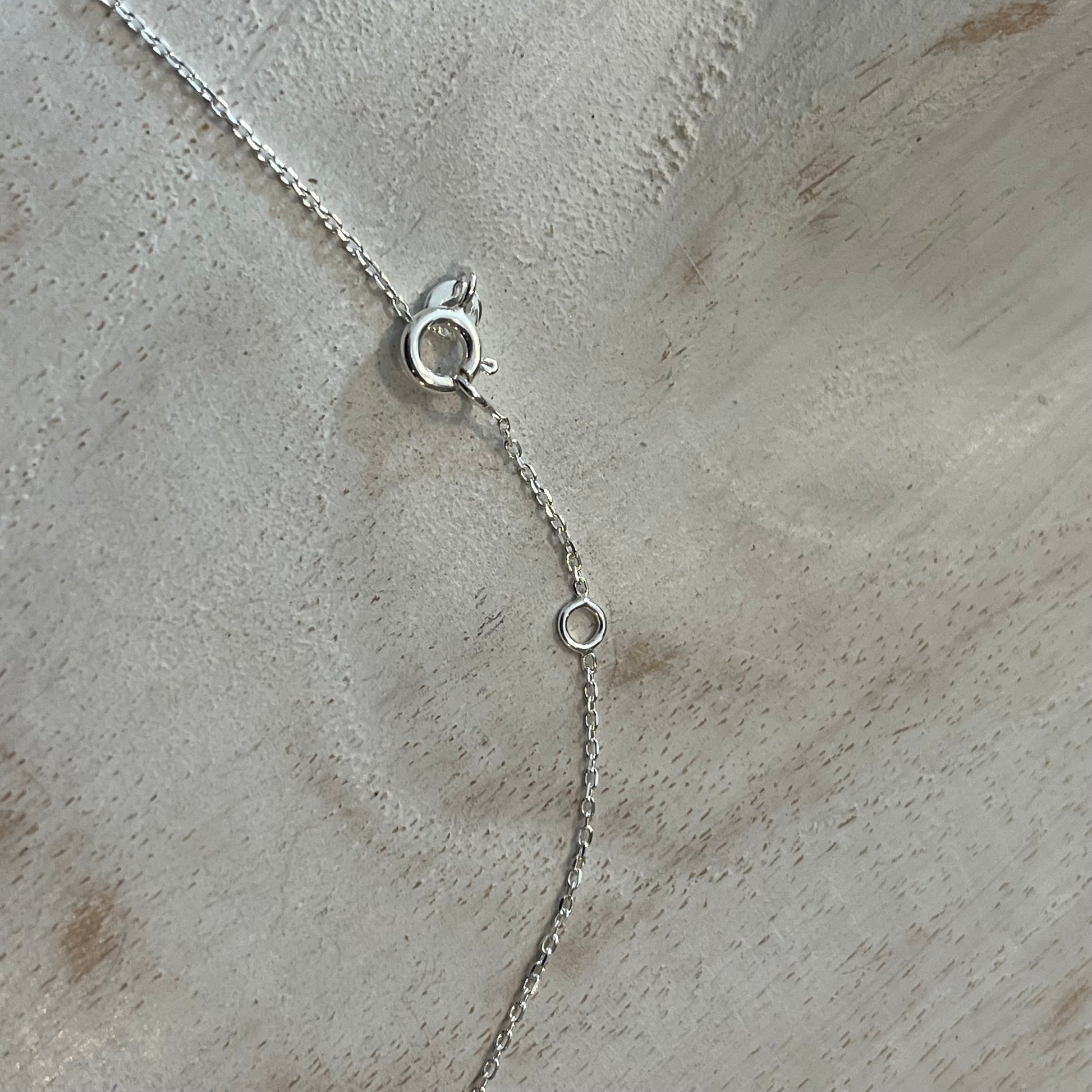 Bloom Pendant Marégraphie handcrafted polymer clay flower necklace on sterling silver chain