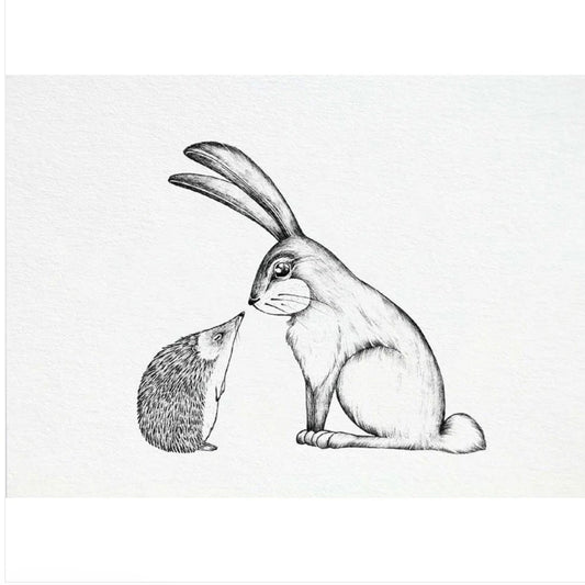 Postcard - The Rabbit and The Beaver