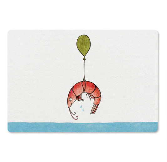 Wooden Breakfast Board- Shrimp Crossing Ther Ocean