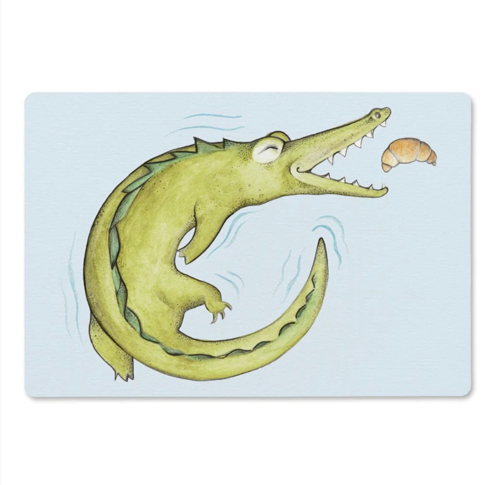 Wooden Breakfast Board- Crococroissant