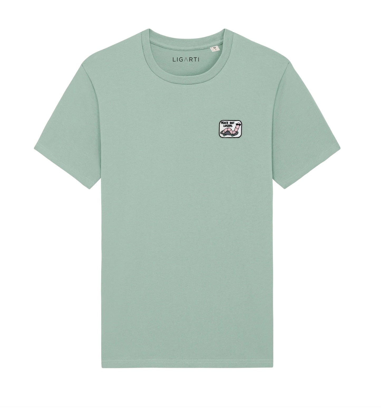 Best Organic Super Soft unisex T-shirt -Ollie The Worm Skater - Embroidered Motif