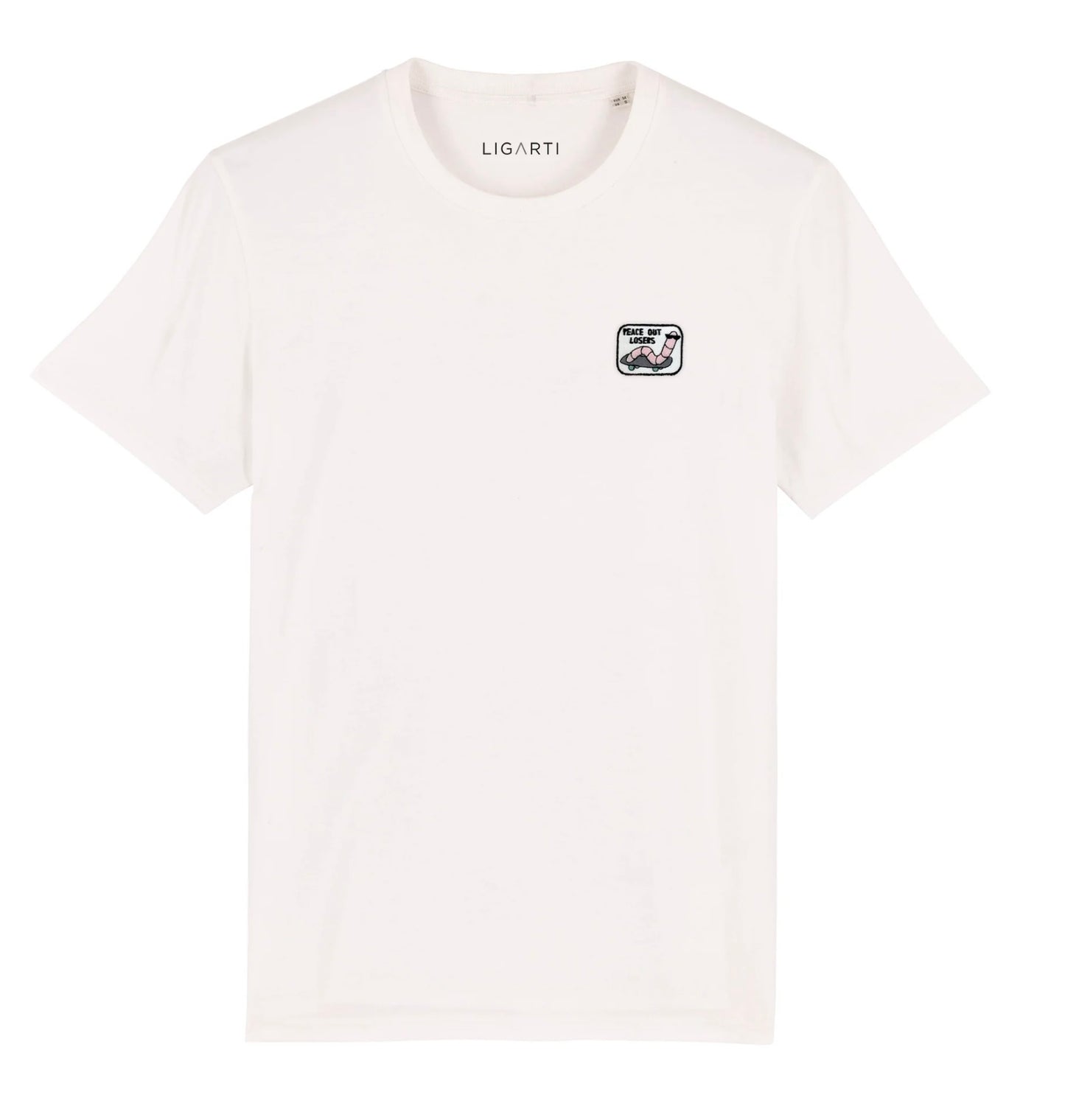 Best Organic Super Soft unisex T-shirt -Ollie The Worm Skater - Embroidered Motif