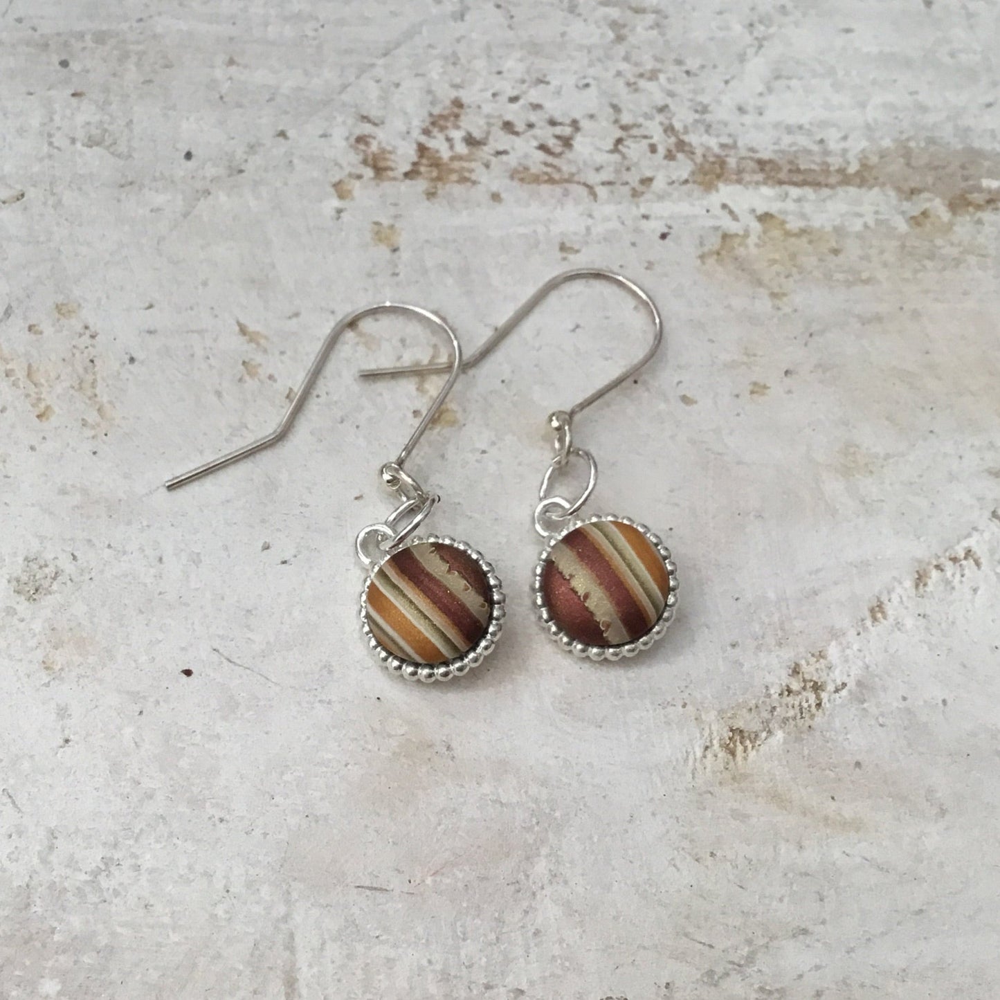 “Golden”  925 STERLING SILVER  - handmade Earring drops - by Stephanie Fraselle - Artisan Jewellery Design