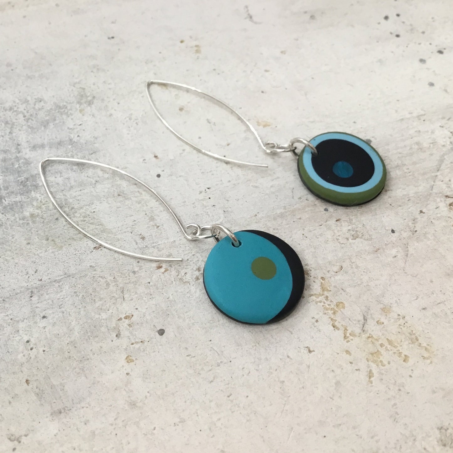Carolina „Universe“ 925 STERLING SILBER – handgefertigte Ohrringtropfen – von Stephanie Fraselle – Kunstvolles Schmuckdesign