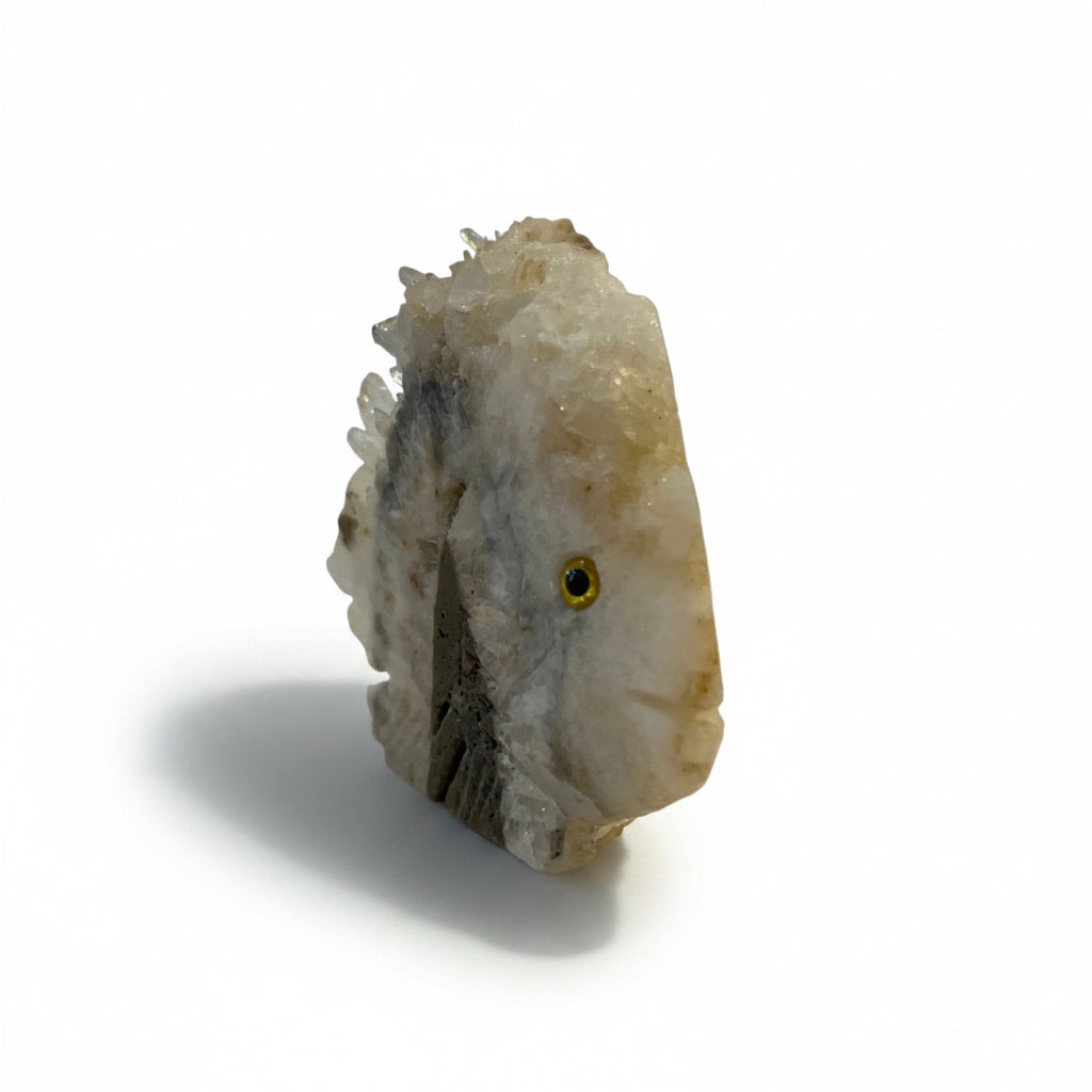 Quartz Cluster Hand-Carved Fish Sculpture | 9.5 cm x 8 cm