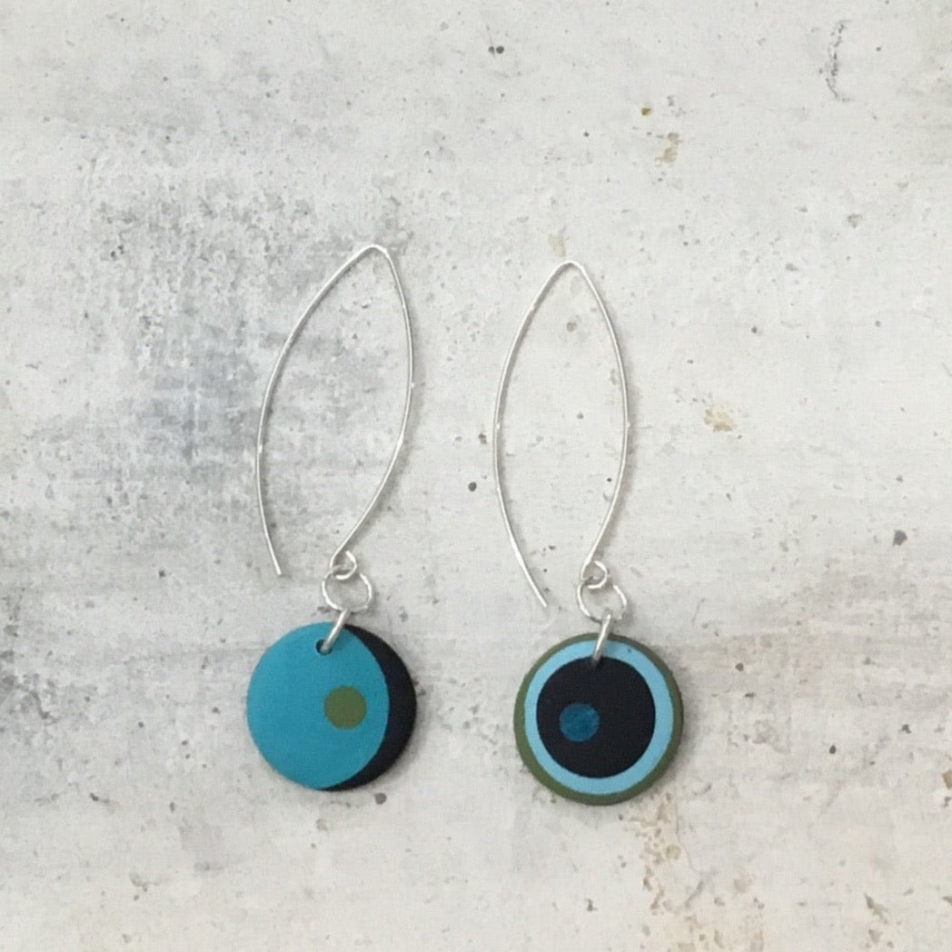 Carolina „Universe“ 925 STERLING SILBER – handgefertigte Ohrringtropfen – von Stephanie Fraselle – Kunstvolles Schmuckdesign