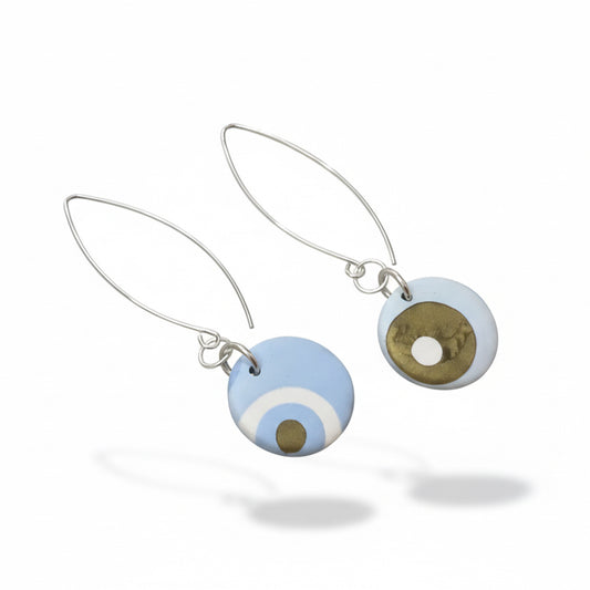 Strände „Universum“ 925 STERLING SILBER - handgefertigte Ohrringtropfen - von Stephanie Fraselle - Kunsthandwerkliches Schmuckdesign